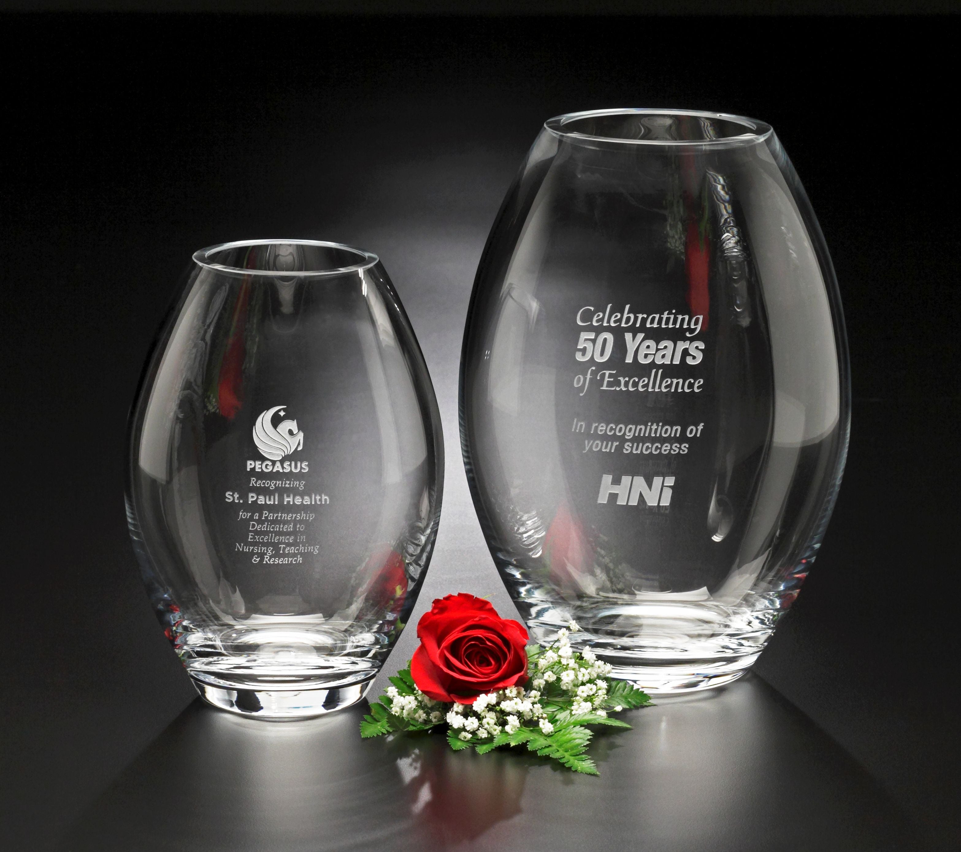 Clear Barrel Vase