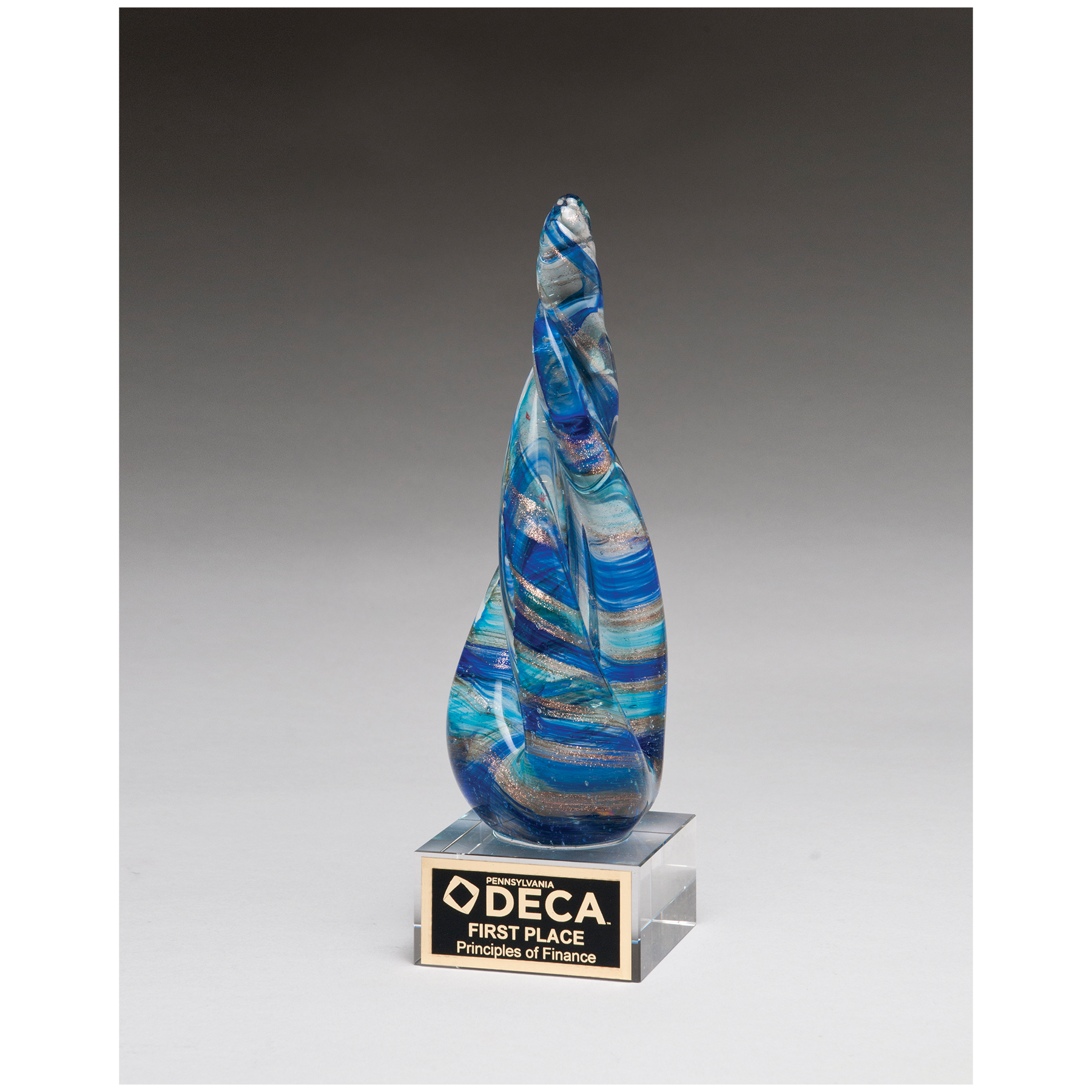 Teal and Blue Twsit with Gold Accents