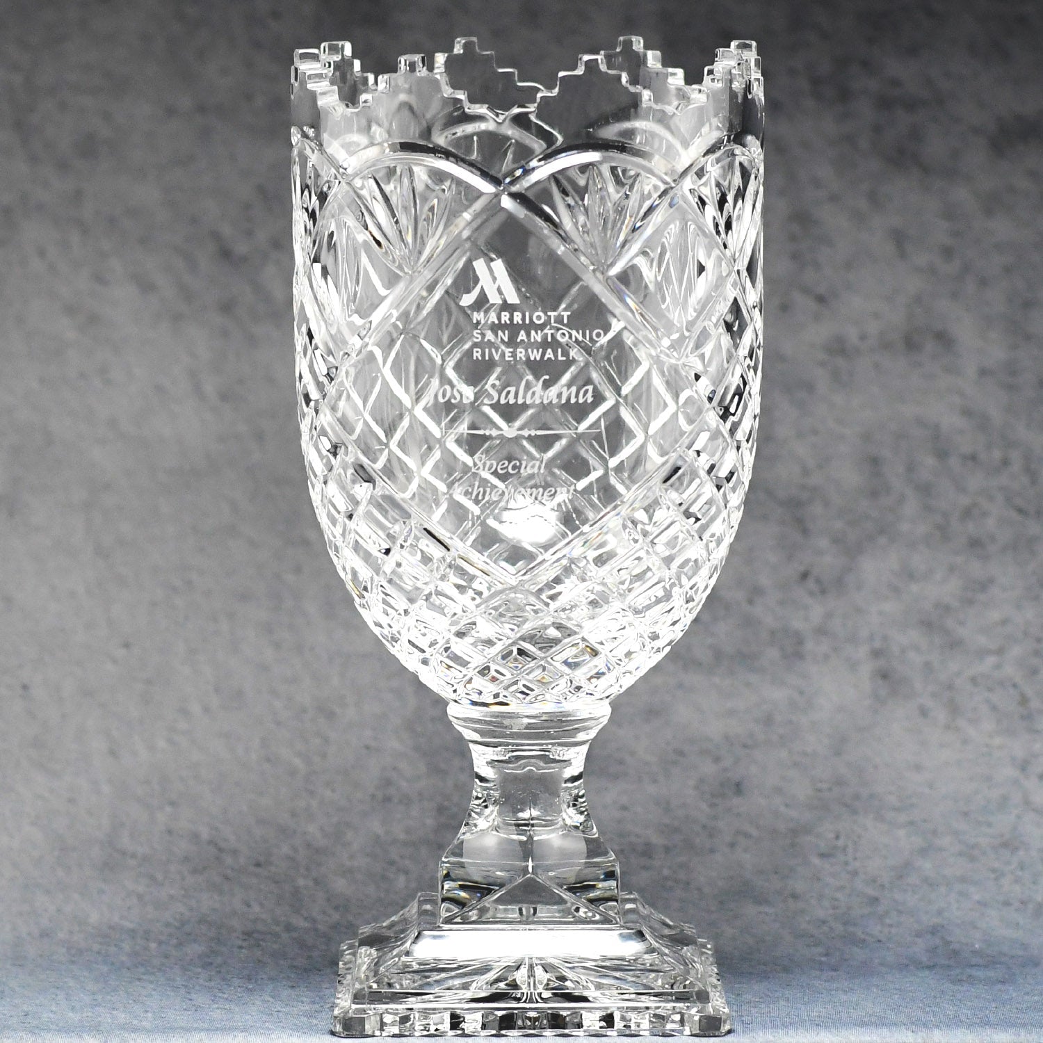 Crystal Cup with Scalloped Edge