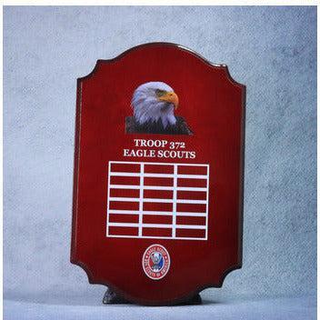 Scalloped Piano-Finish Plaque with Raised Acrylic