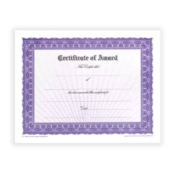 Certificate Paper