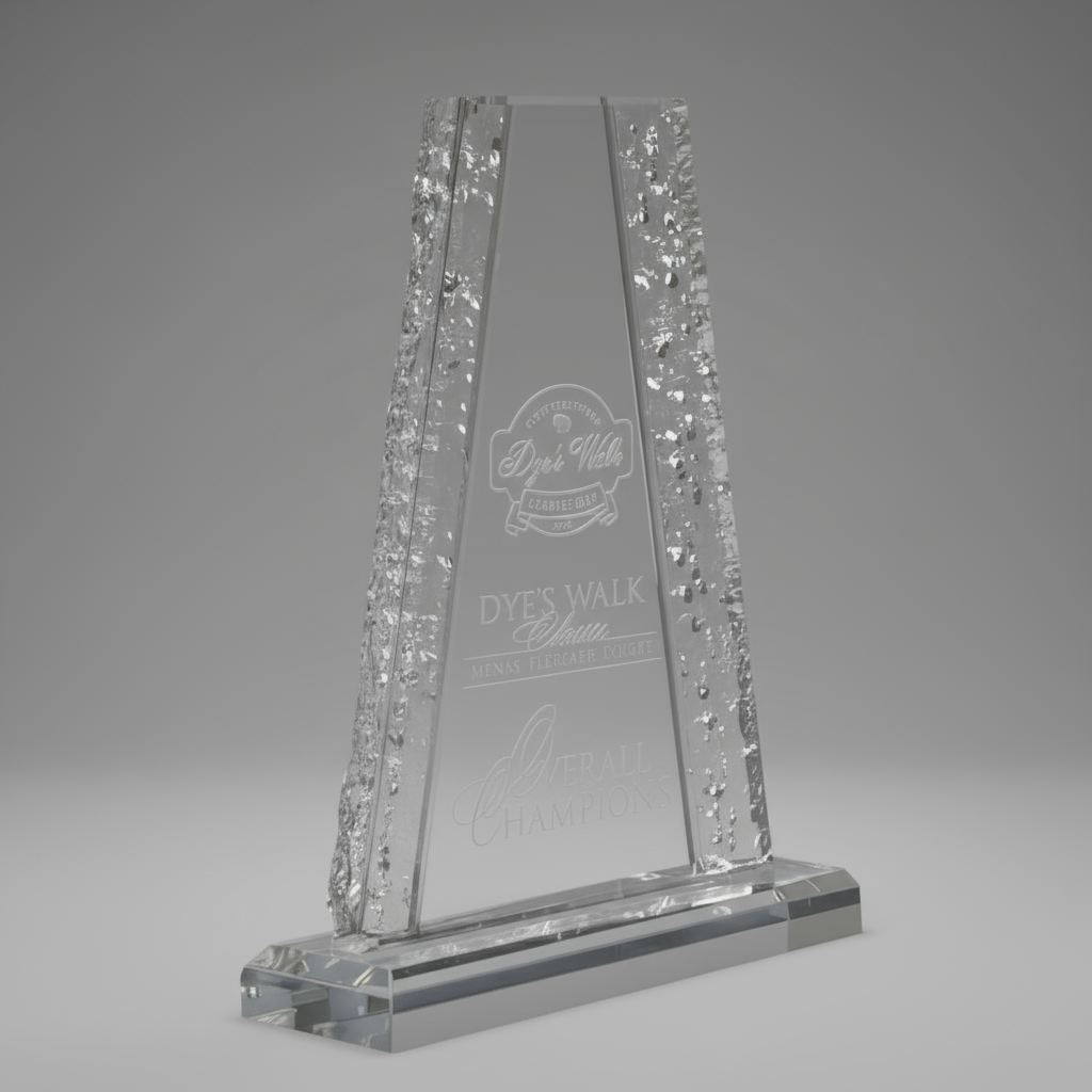 Acrylic Tower With Crinkle Edge