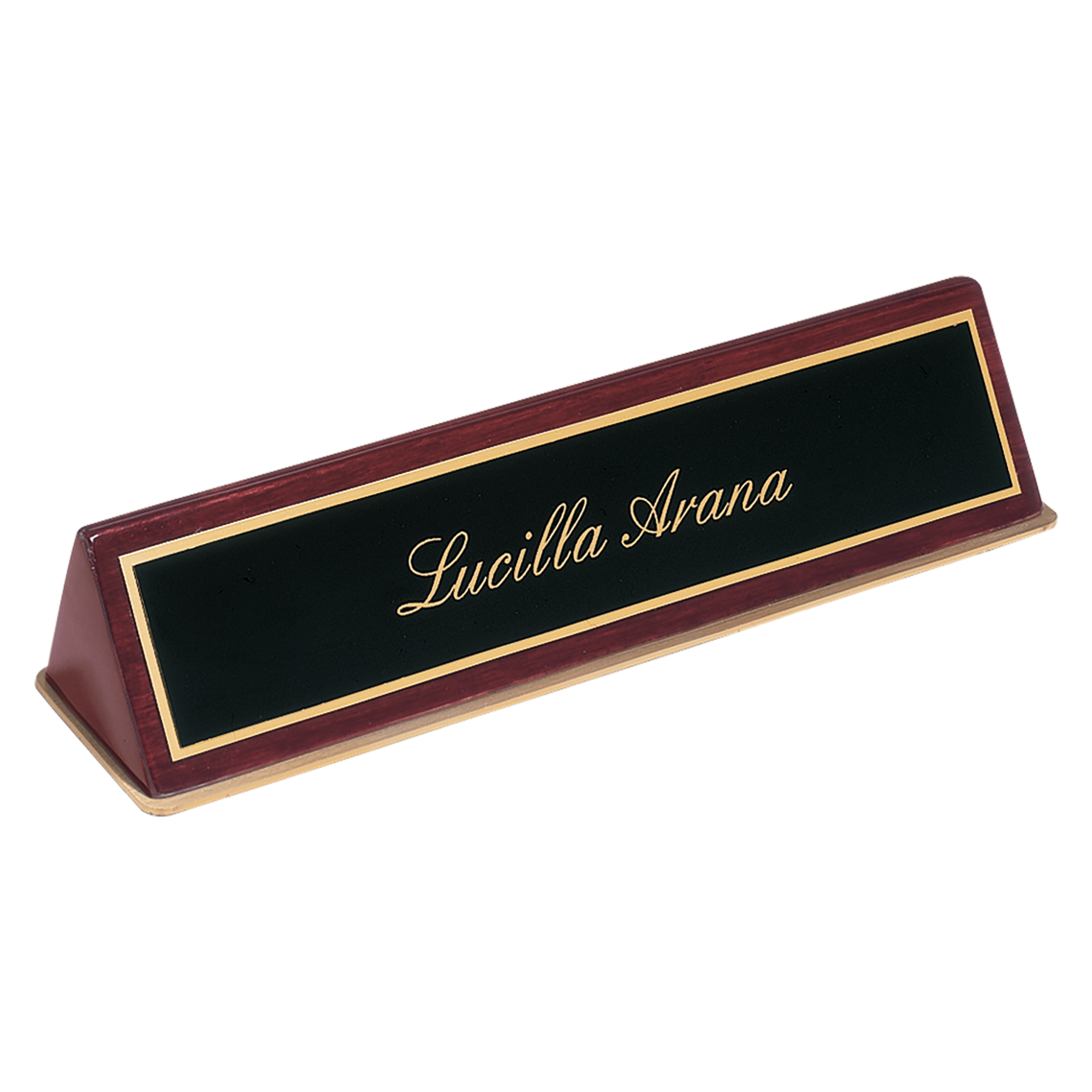 Piano Finish Desk Wedge Gold Base