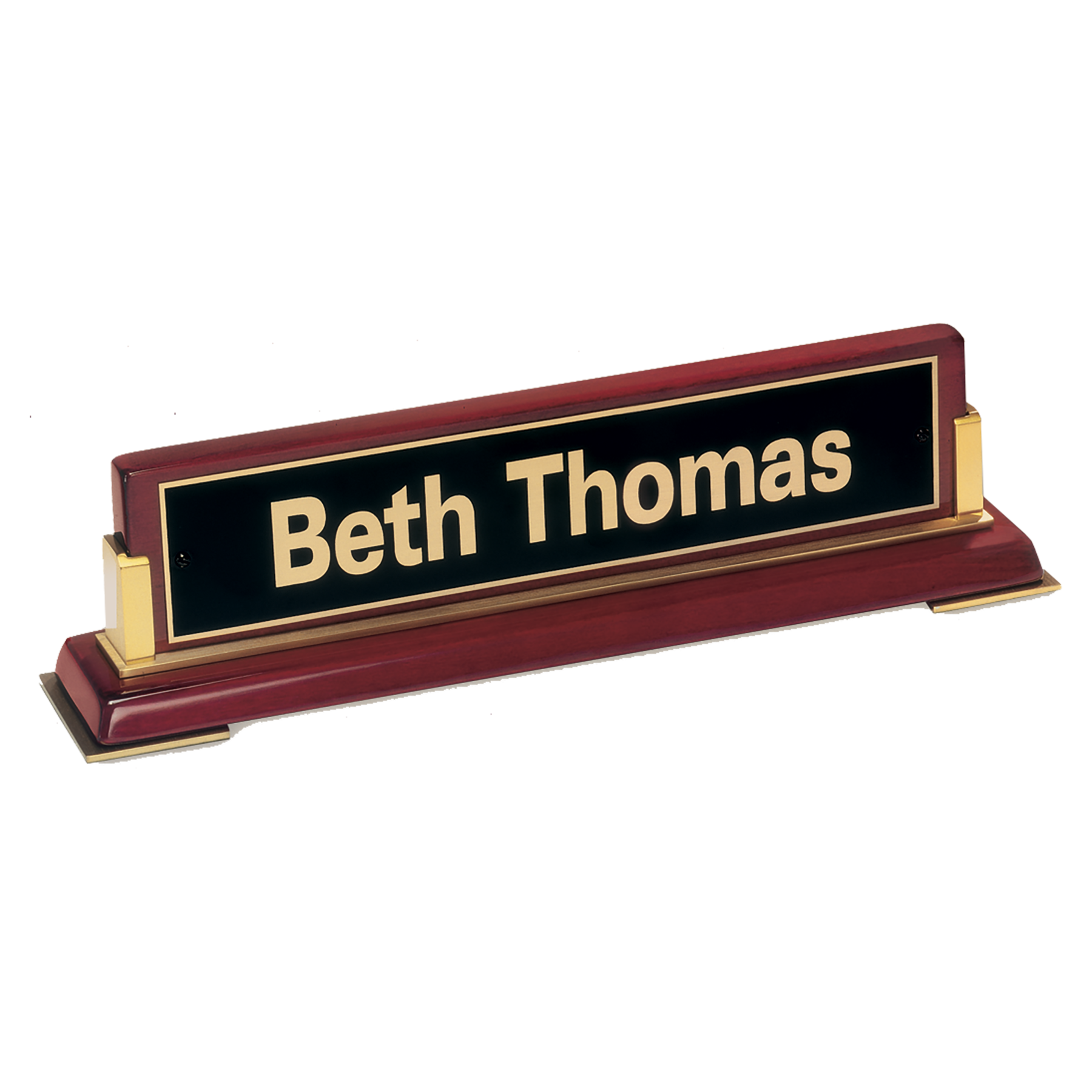 Rosewood Piano Finish Nameplate
