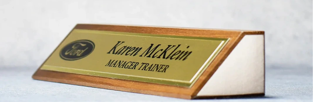 Walnut Desk Plate
