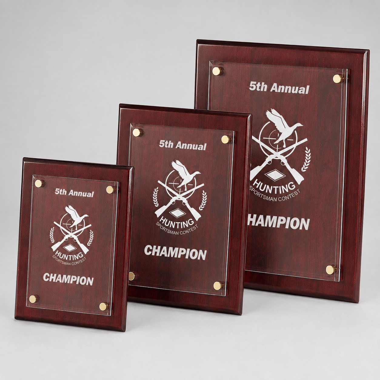 Rosewood Piano-Finish Floating Acrylic Plaque