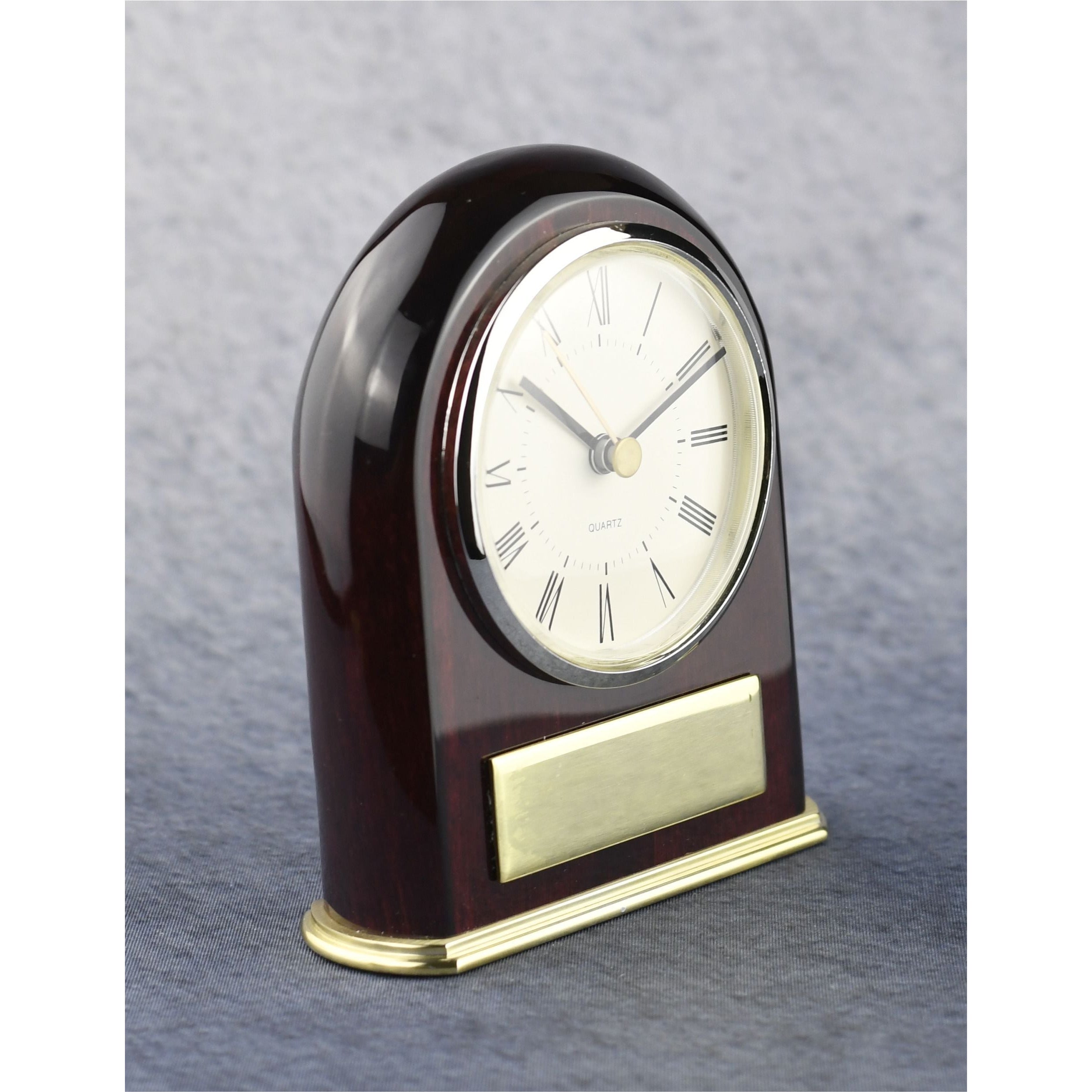 Clock Framed with Rosewood and Brass