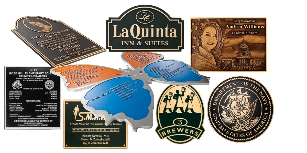 Traditional Bronze and Aluminum Plaques