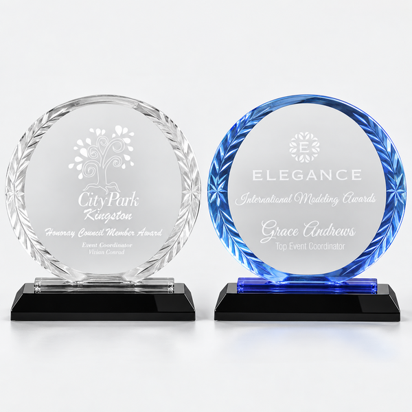 Oval Accent Glass Award