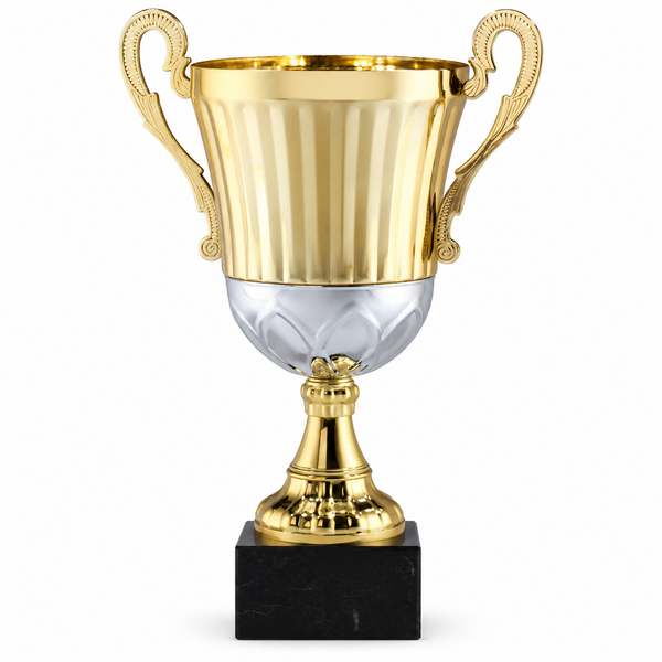 Gold and Silver Metal Cup on Marble Base