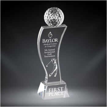 Crystal Golf Wave Tower Award