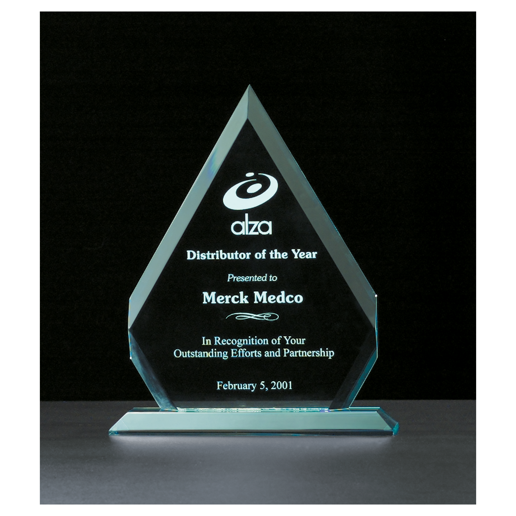 Arrow Series Acrylic Award on Acrylic Base.