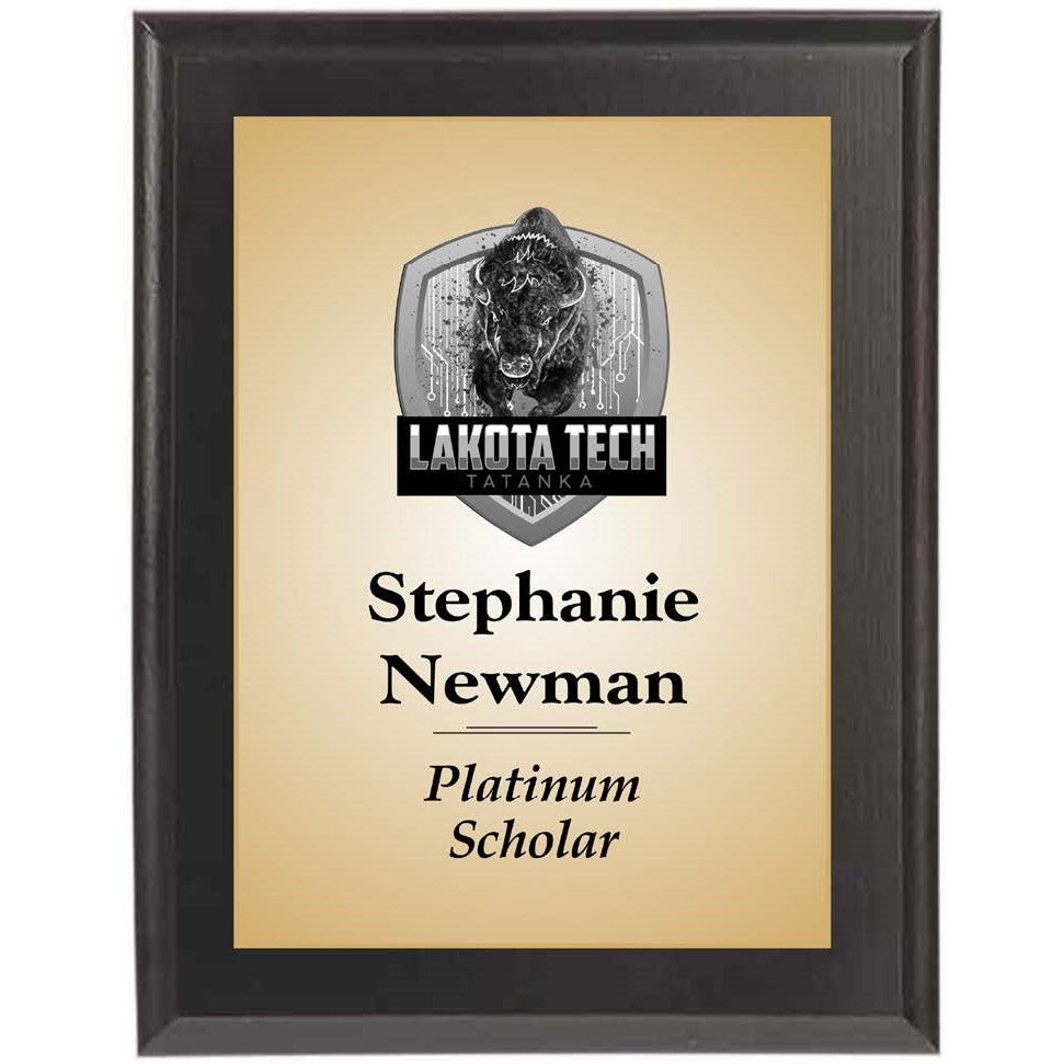 Gold Plastic Plate Plaque
