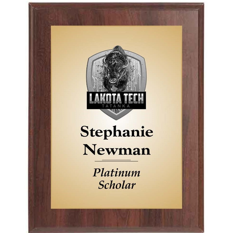 Gold Plastic Plate Plaque