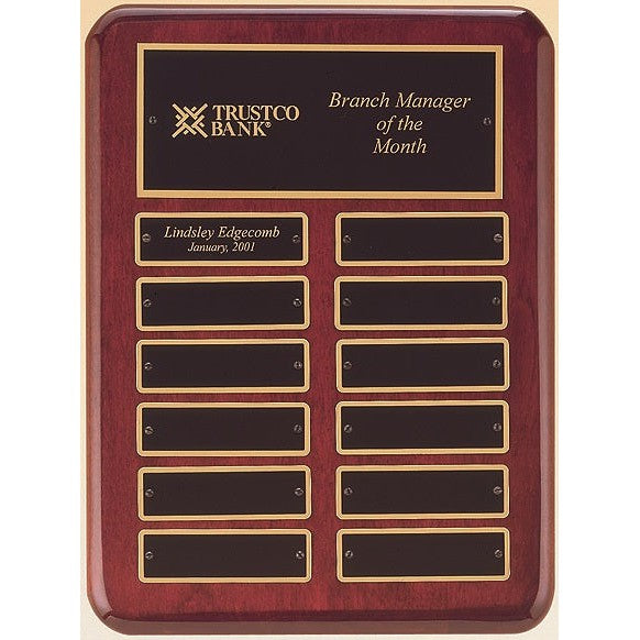 Rosewood Perpetual Plaque