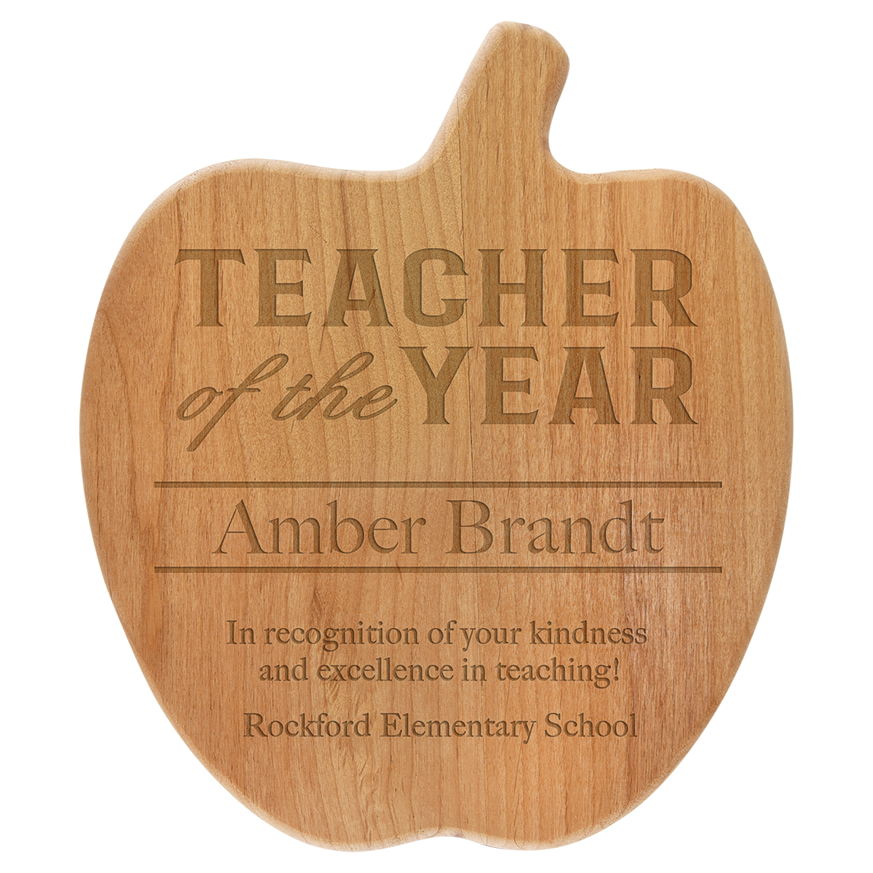 Genuine Red Alder Apple Plaque