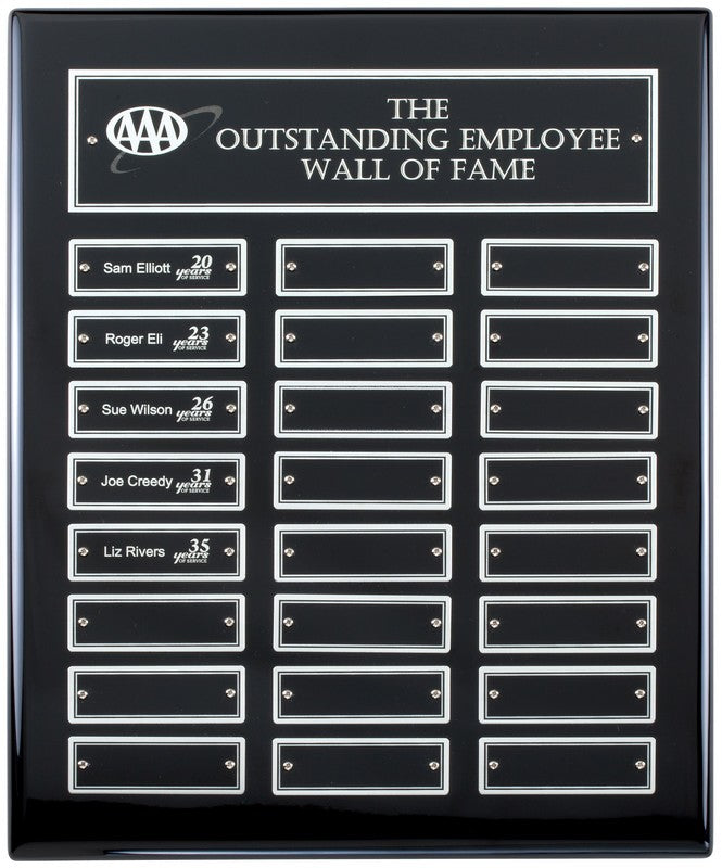 Perpetual Ebony Piano Finish Plaque