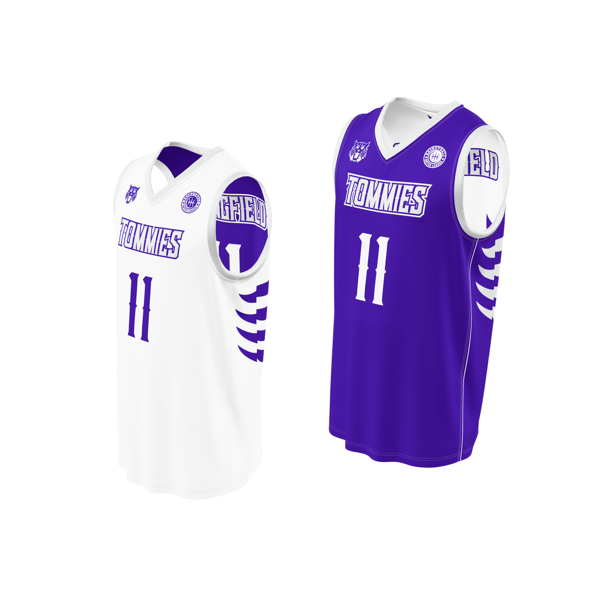Custom Sublimated Men's & Youth Reversible V-Neck Basketball Jersey — BBJ01R supplier view 2