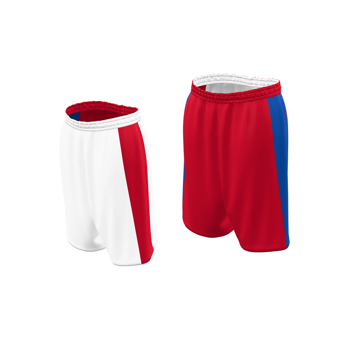 Custom Sublimated Women's & Girls' Single-Ply Reversible Basketball Shorts — BBS02SPR~7 supplier view 2