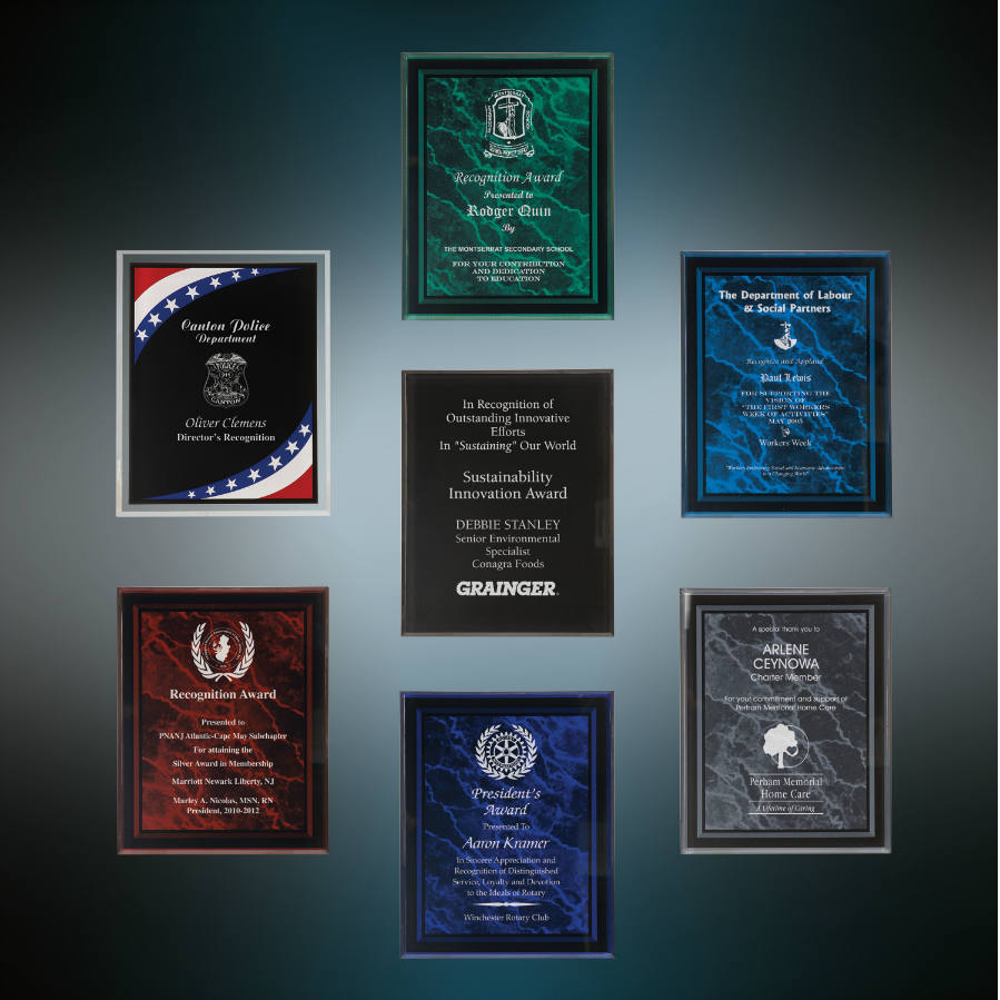 Marble Border Clear Acrylic Award Plaque