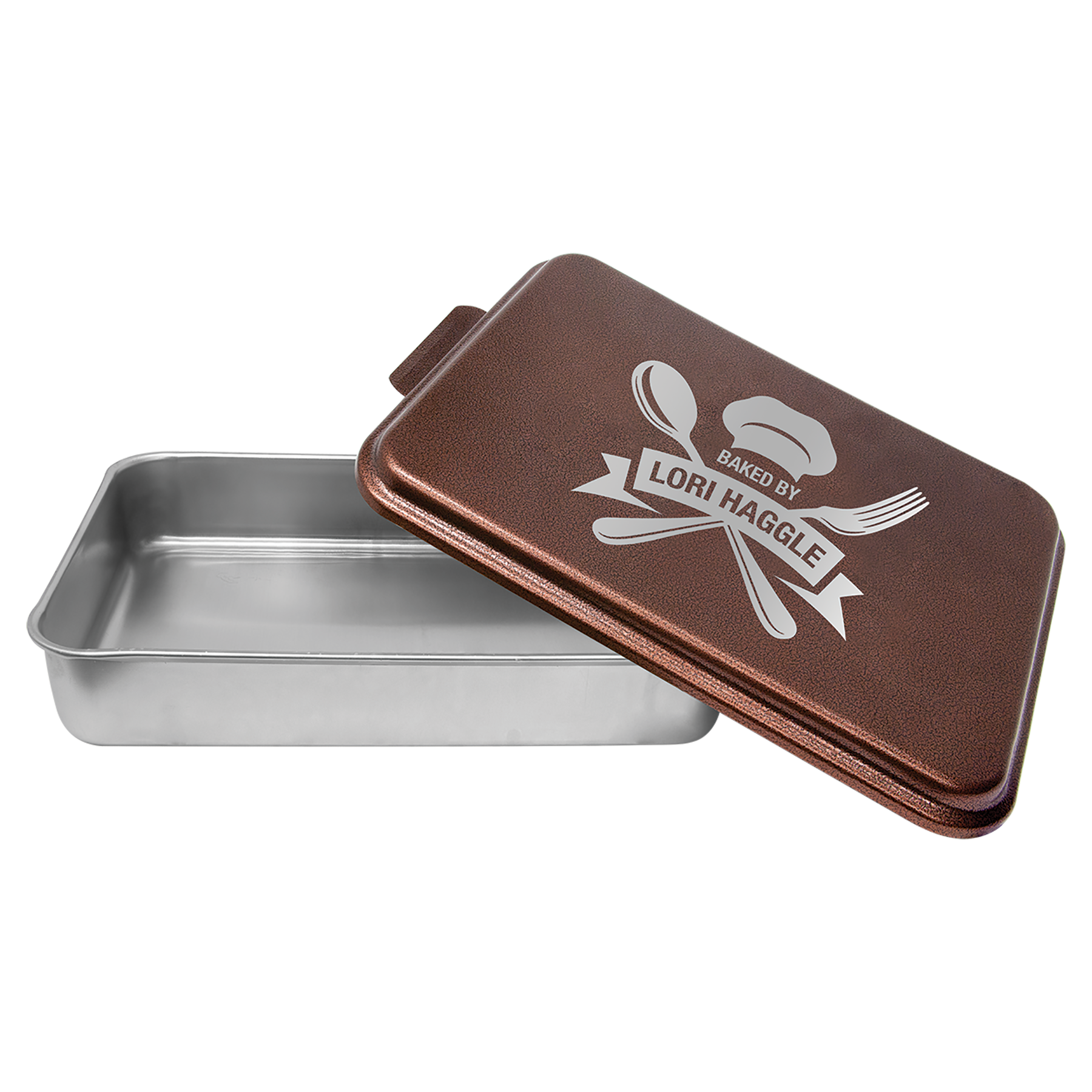 Aluminum Cake Pan with Powder-Coated Lid