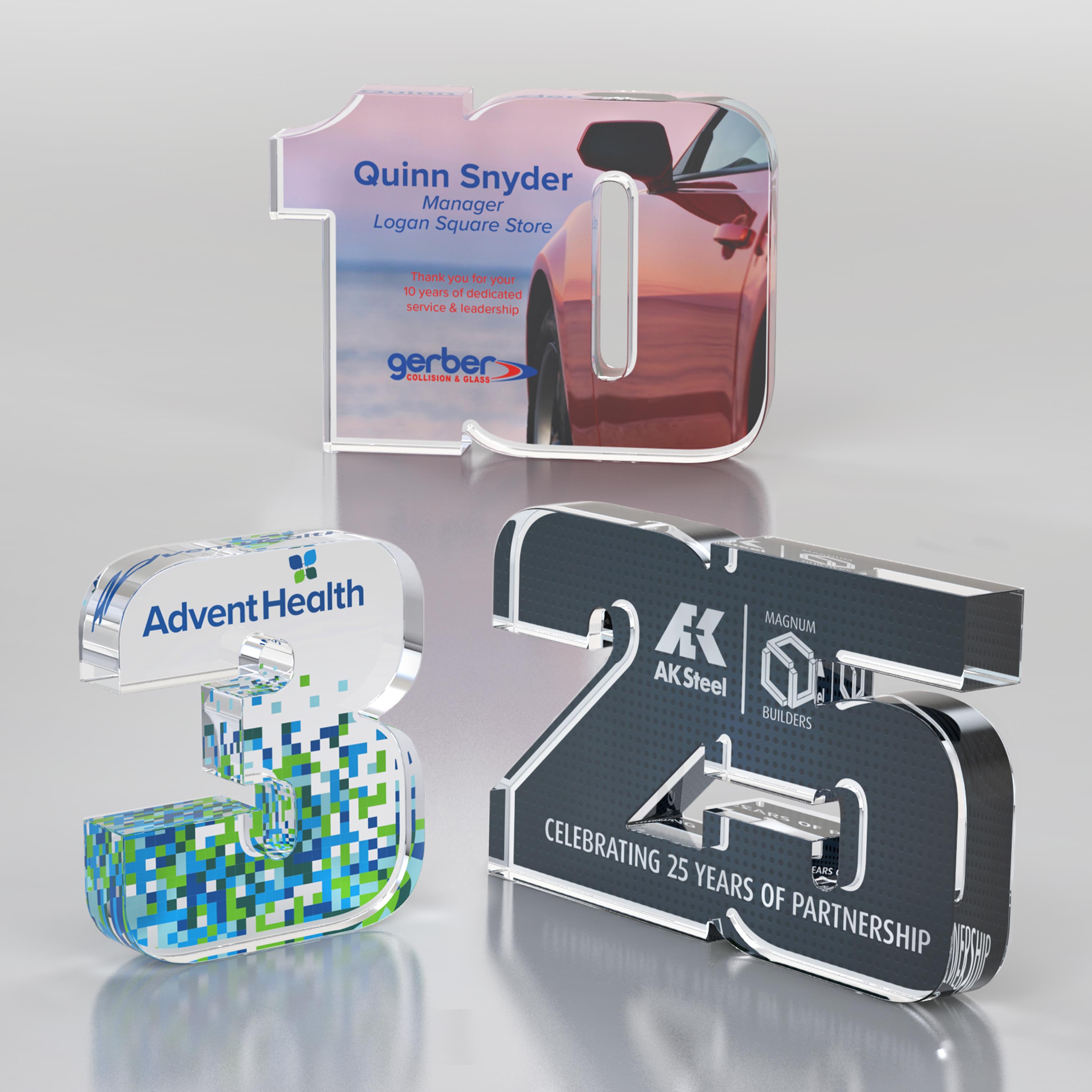 Anniversary Numeral Award Custom