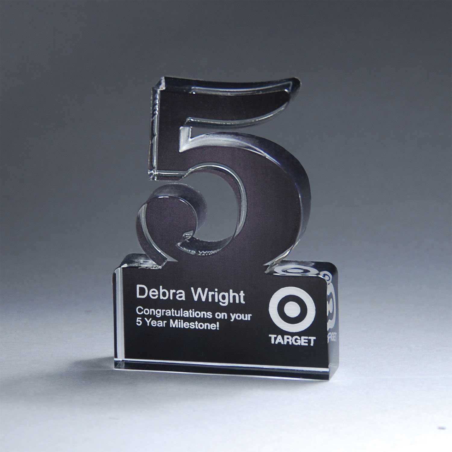 Brushed Metallic Numeral Award