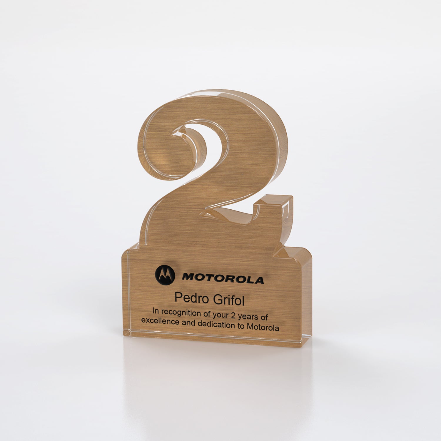 Brushed Metallic Numeral Award