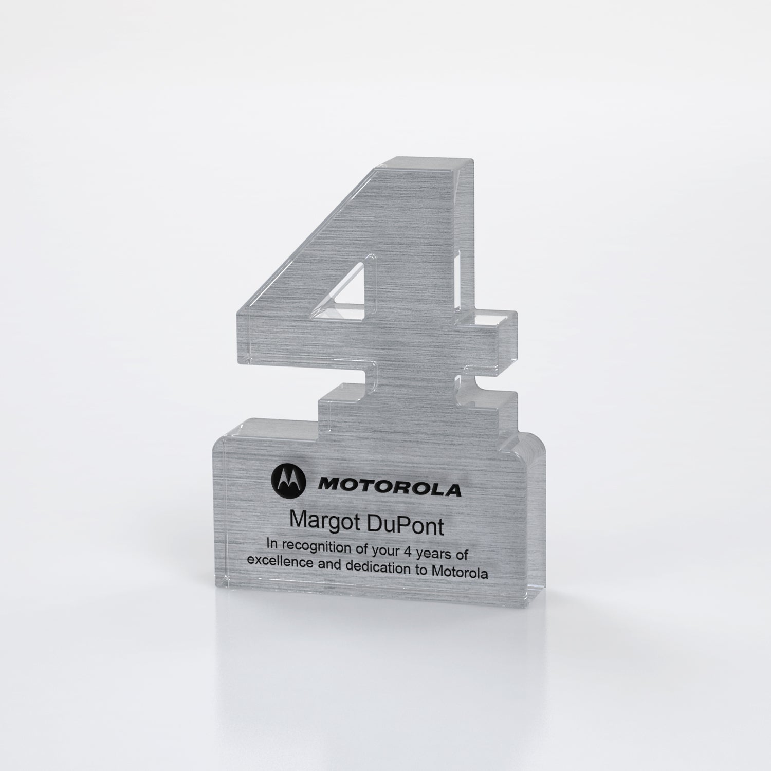 Brushed Metallic Numeral Award