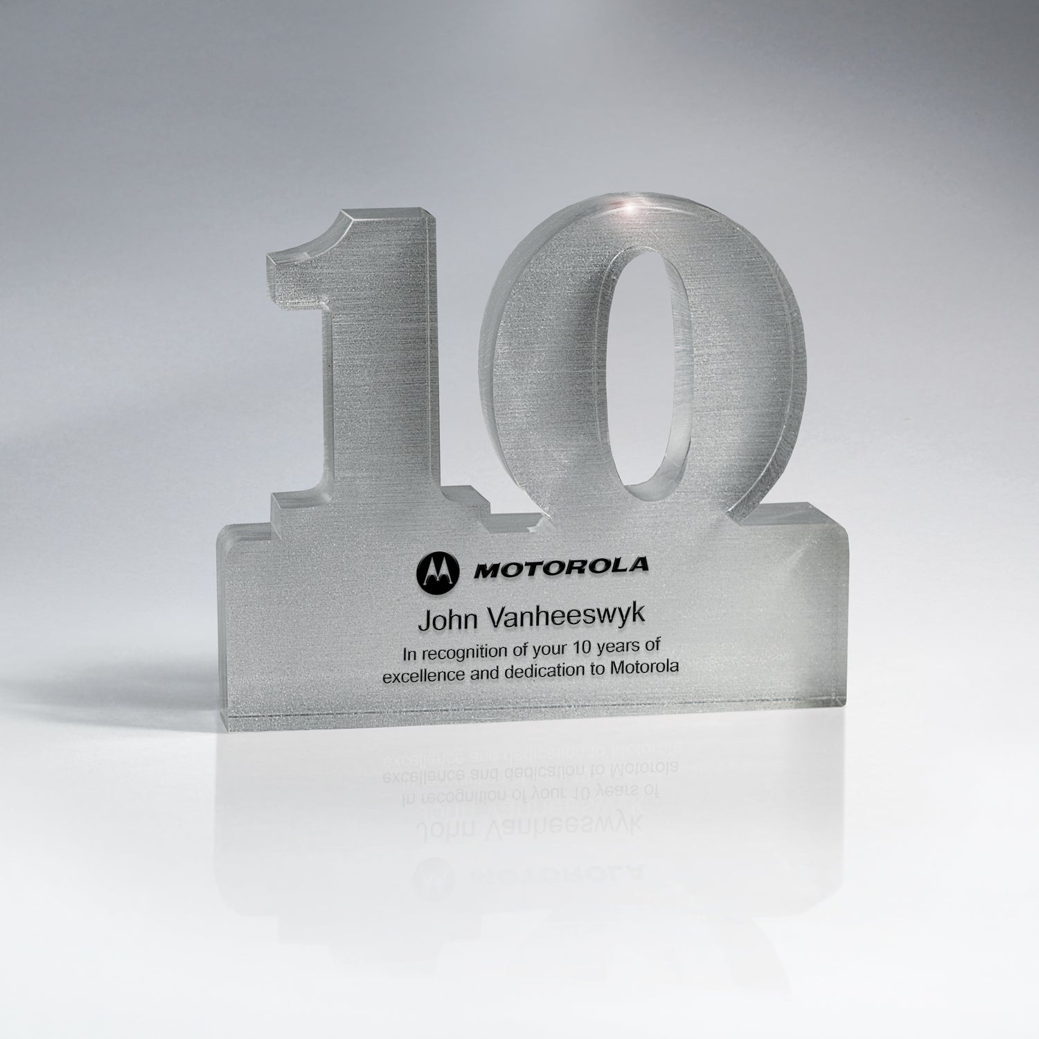 Brushed Metallic Numeral Award