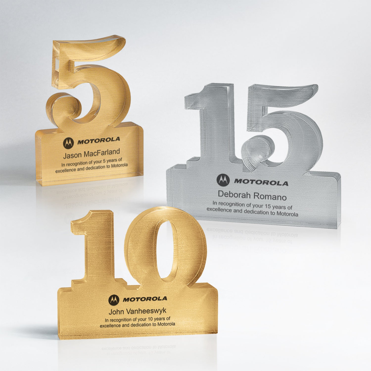 Brushed Metallic Numeral Award