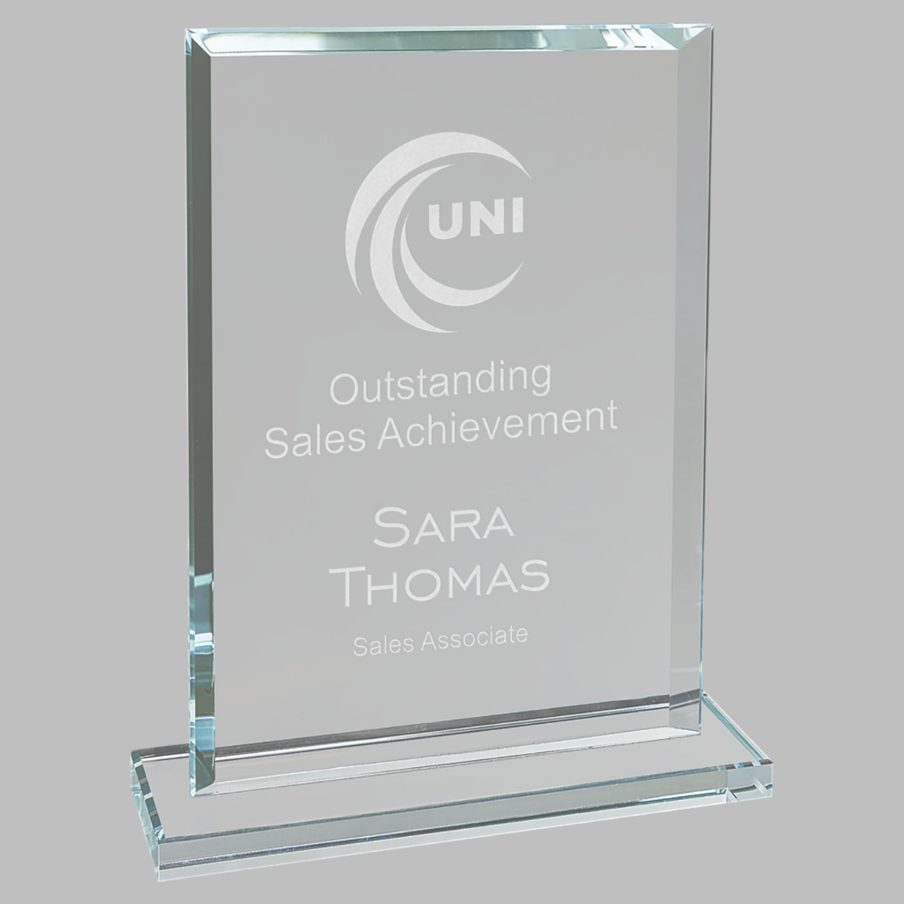 Premier Clear Glass Rectangle Award