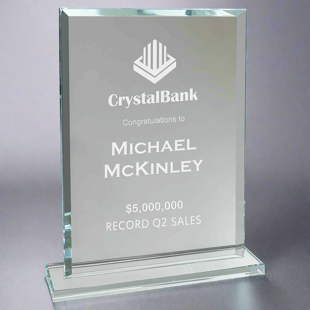 Premier Clear Glass Rectangle Award