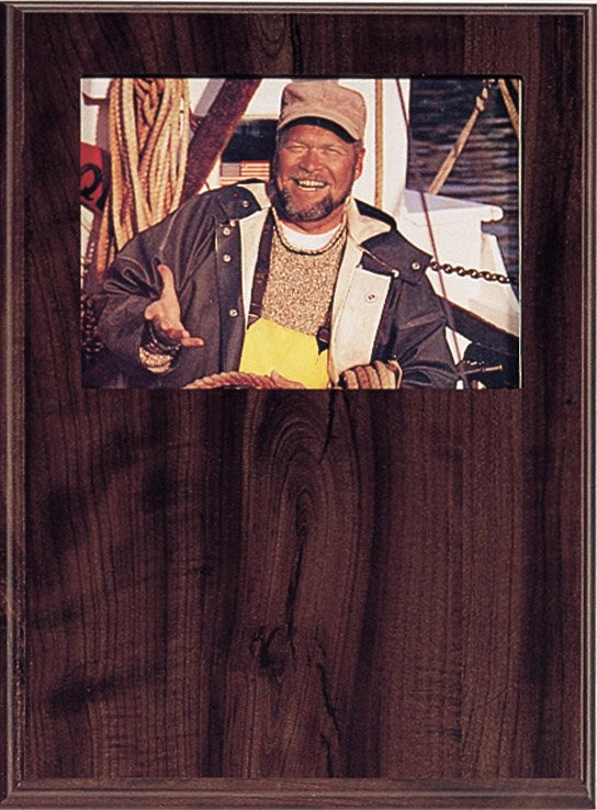 9x12 Cherry photo plaque with drop in 5x7 photo