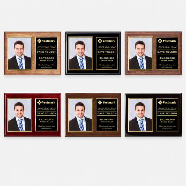 Landscape Gold Frame Plaque with Portrait Photo