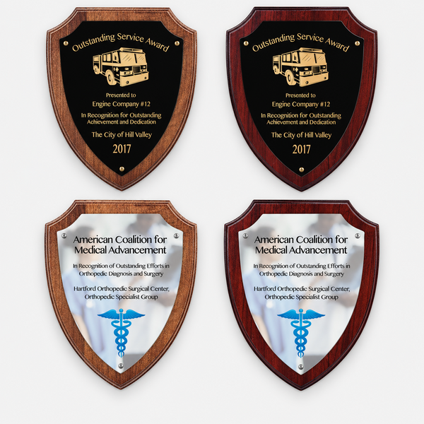 Shield Plaque Award with Plate
