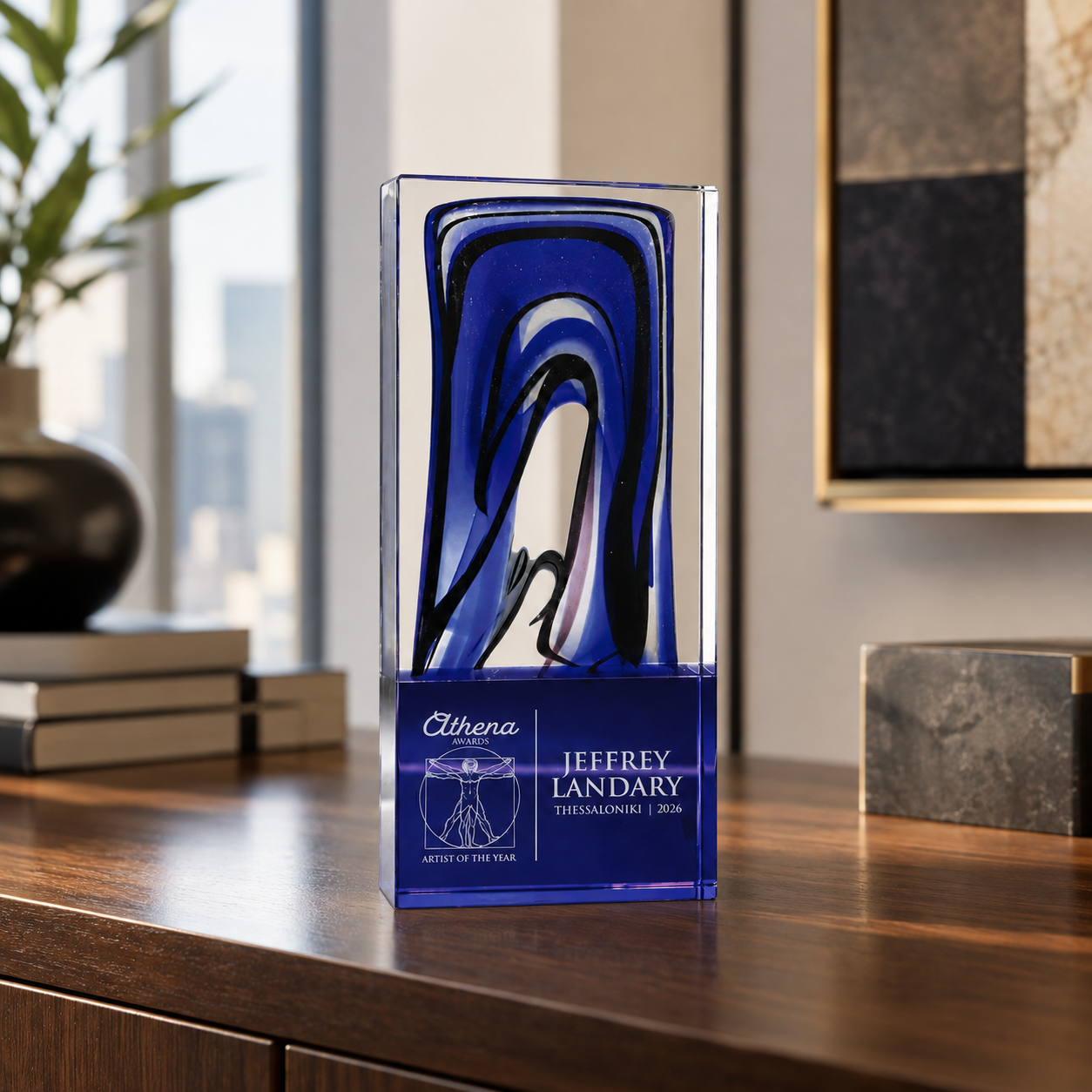 Blue Picasso Art Glass Award