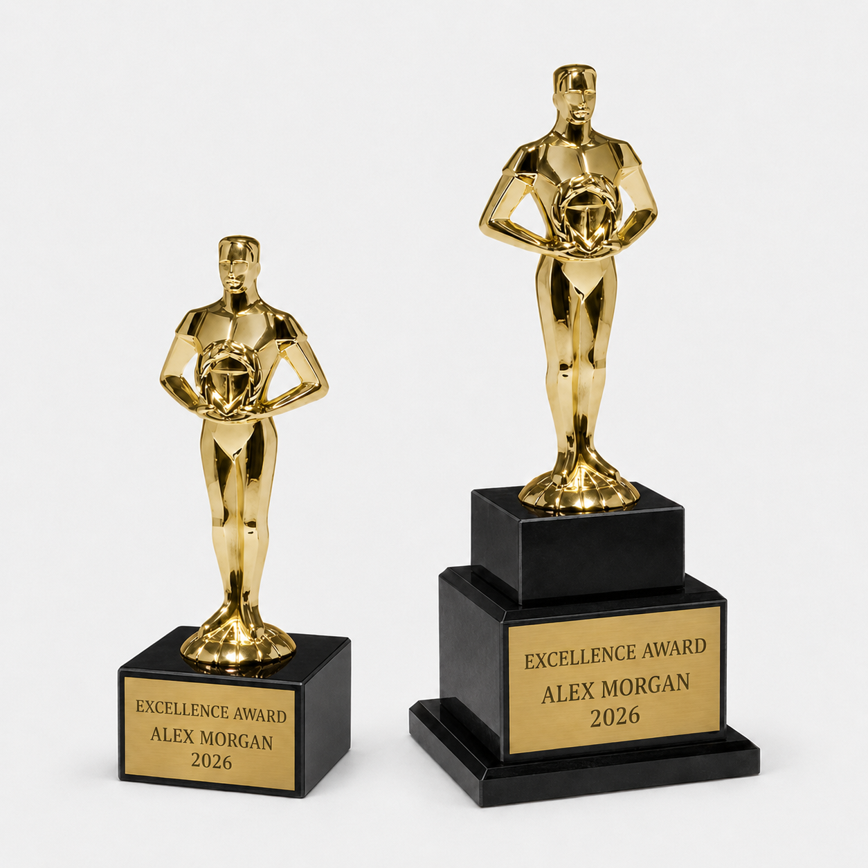 Gold Achiever Figure Trophy on Marble Base