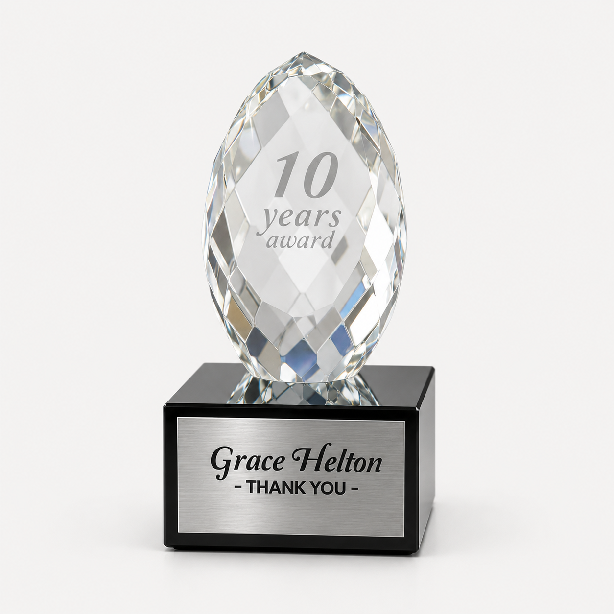 Miniature Faceted Crystal Egg Award