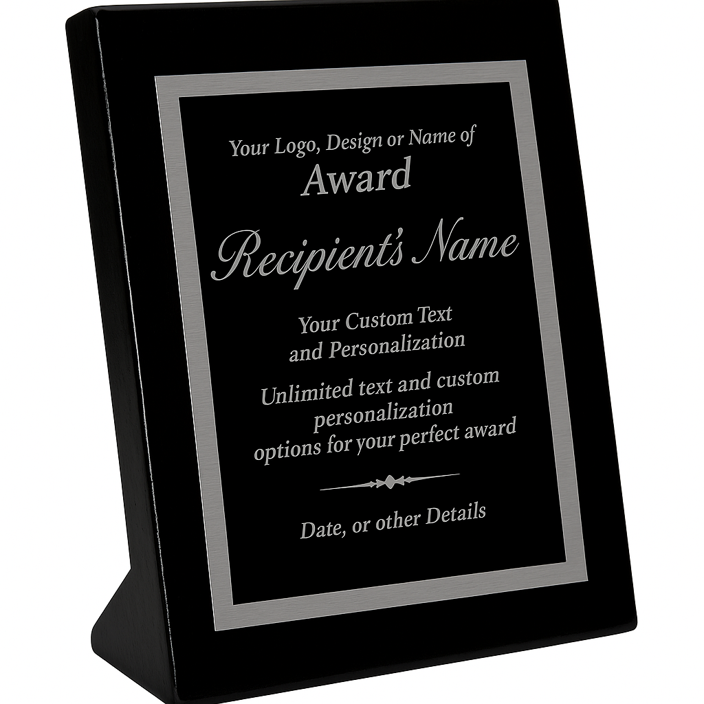 Piano Finish Stand Up Plaque