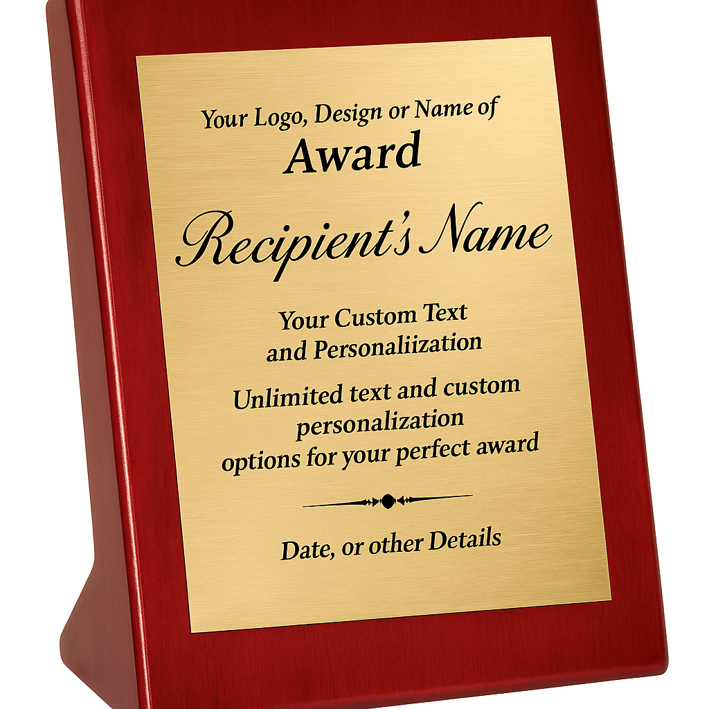 Piano Finish Stand Up Plaque