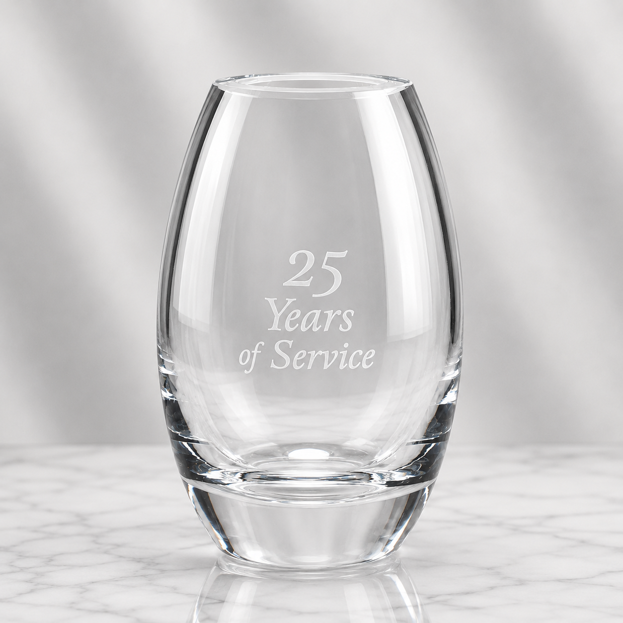 Lead Crystal Barrel Vase