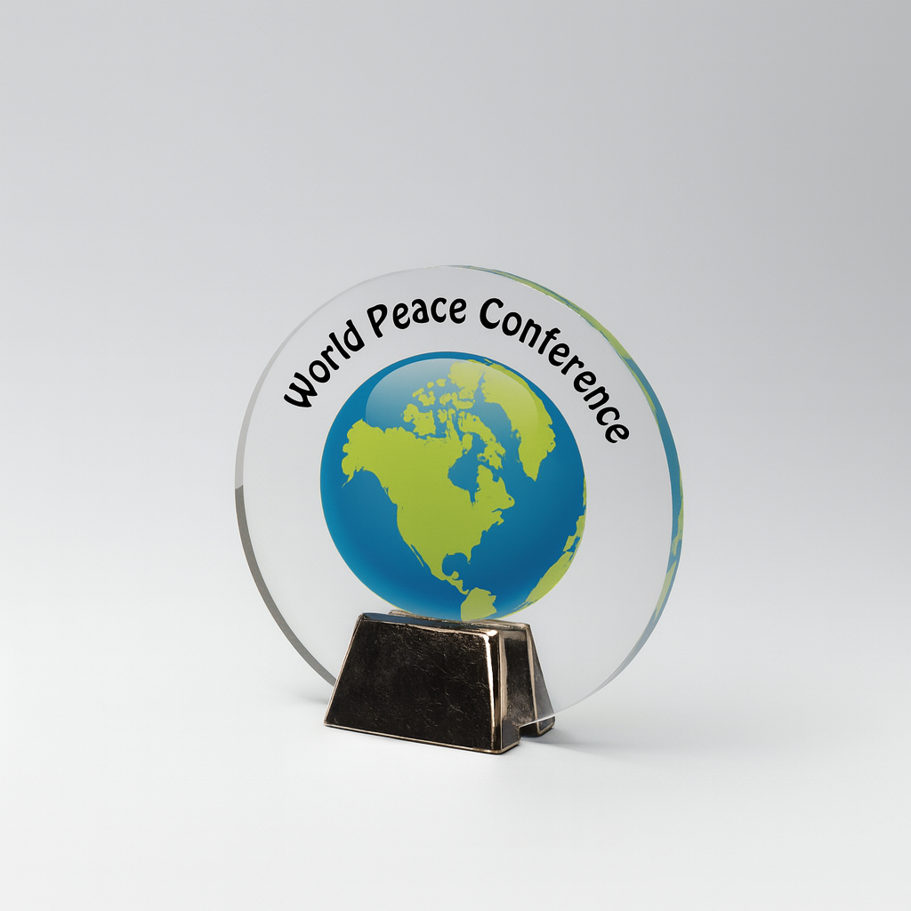 Acrylic Circle With Chrome Base