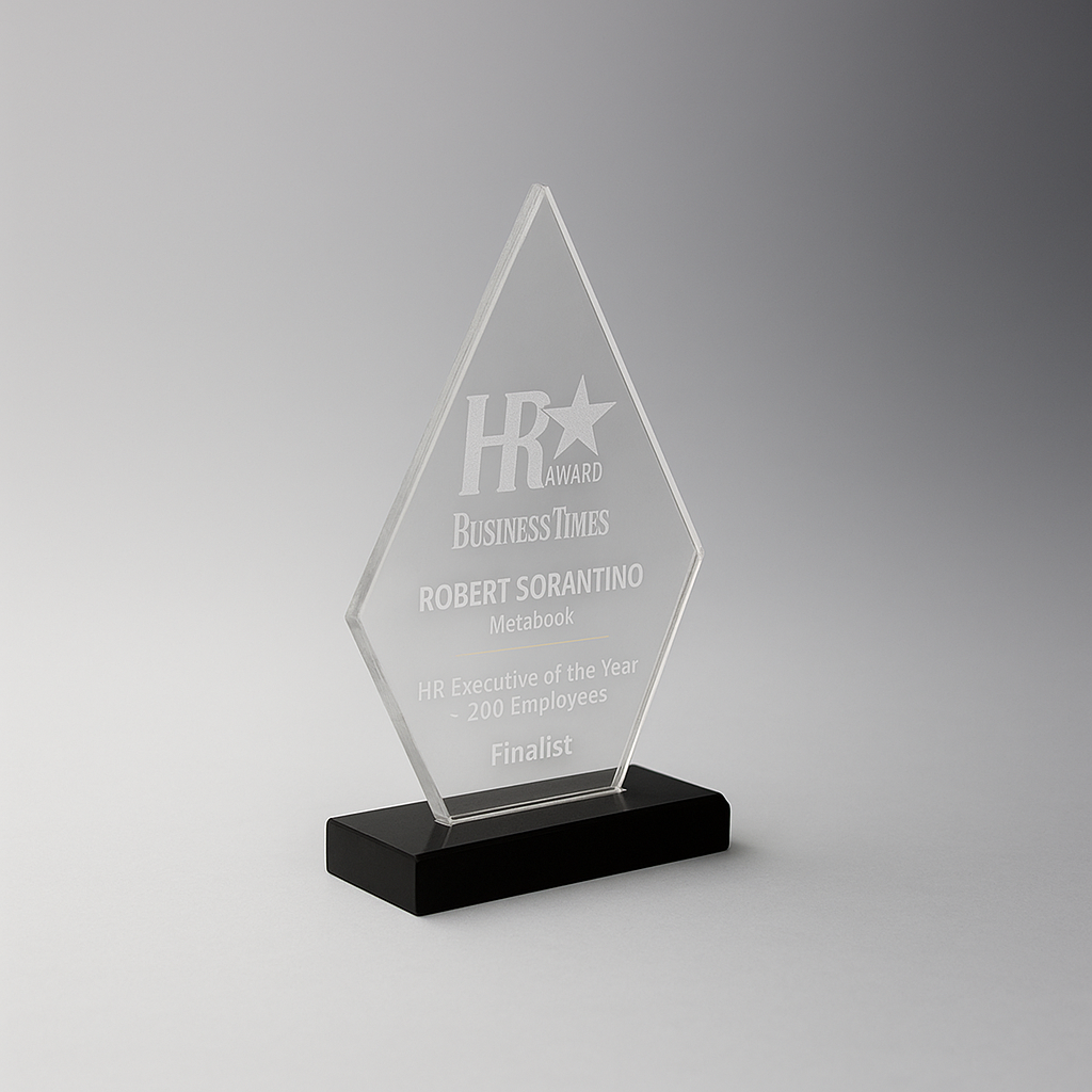 Acrylic Diamond On Ebony Base