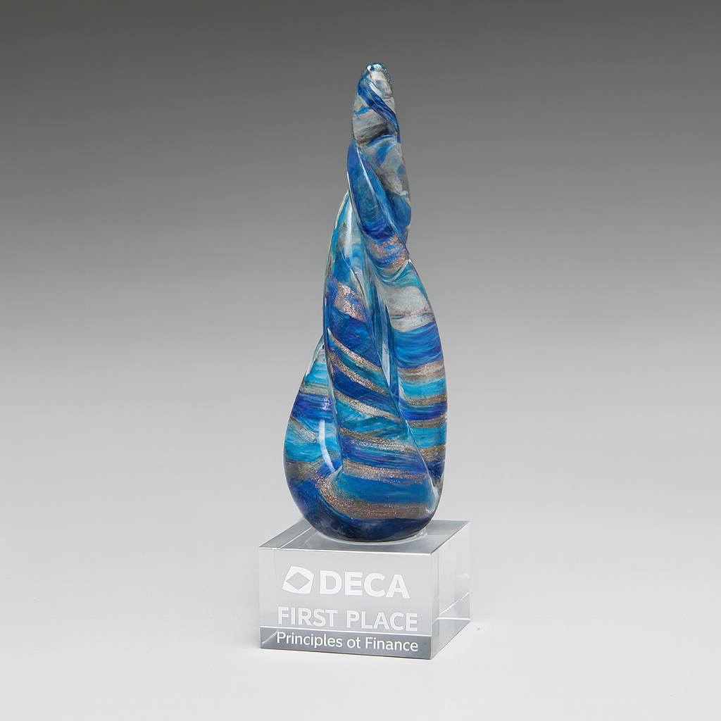 Teal and Blue Twsit with Gold Accents