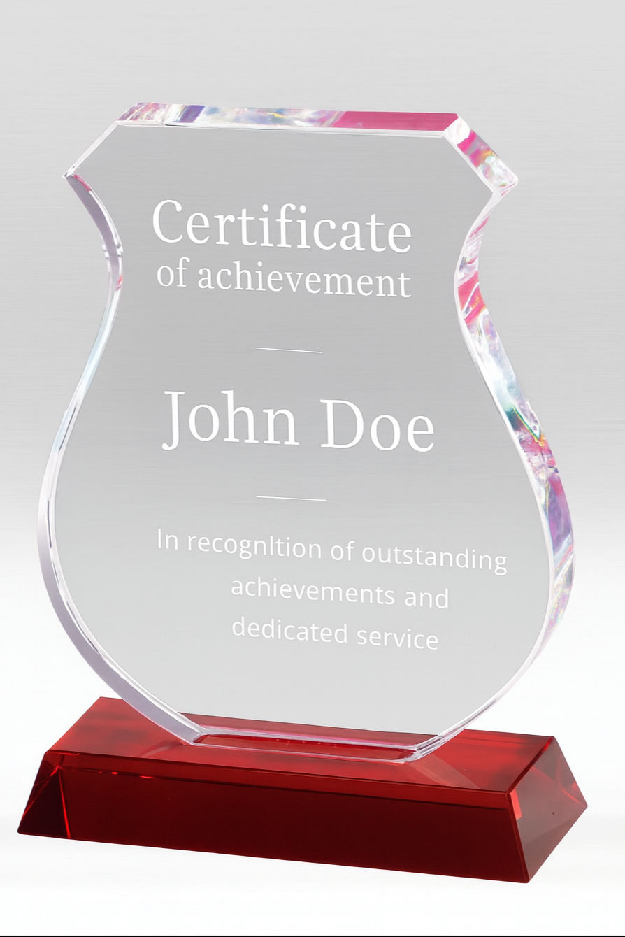 Fireman Badge Crystal