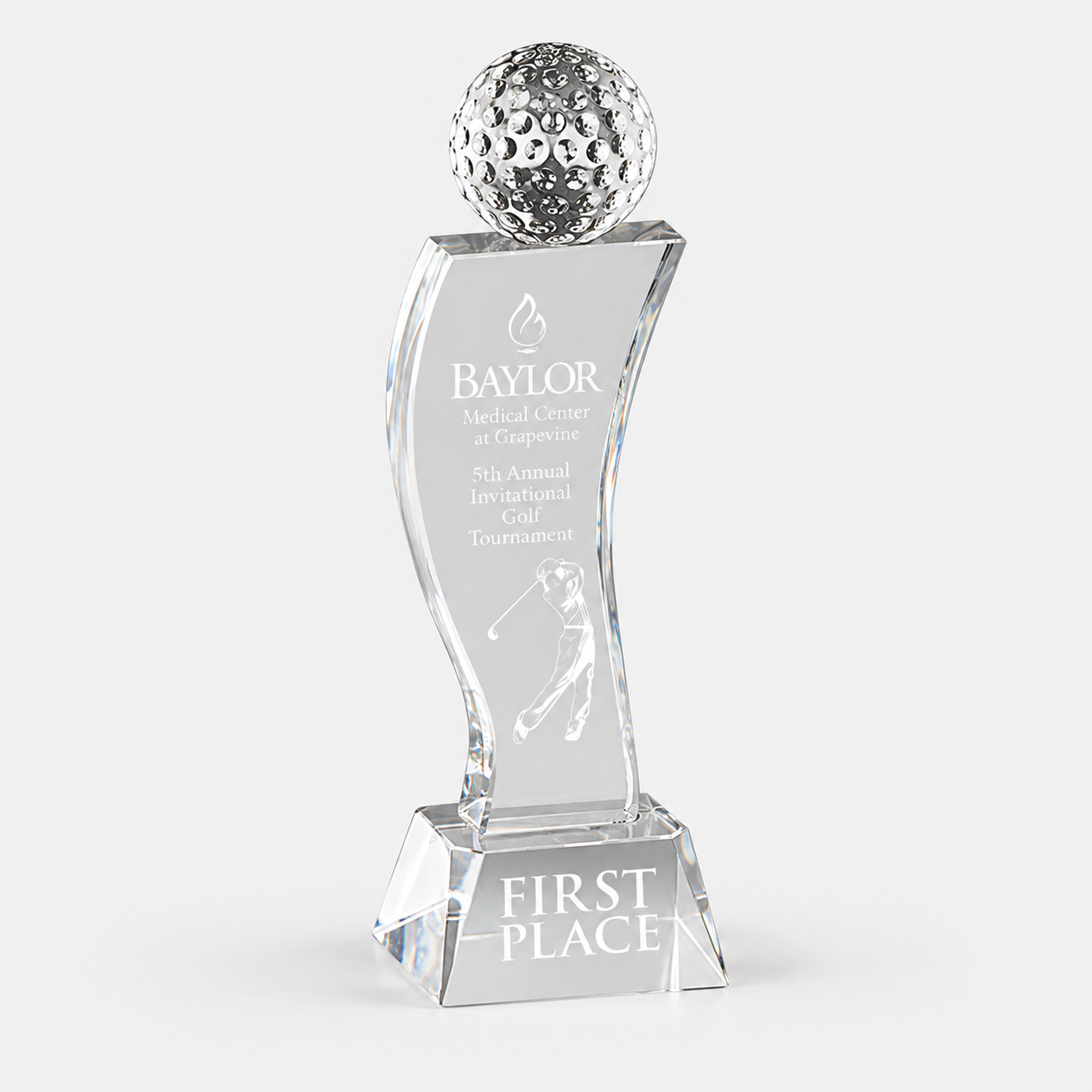 Crystal Golf Wave Tower Award