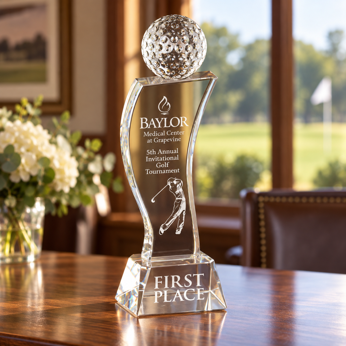 Crystal Golf Wave Tower Award