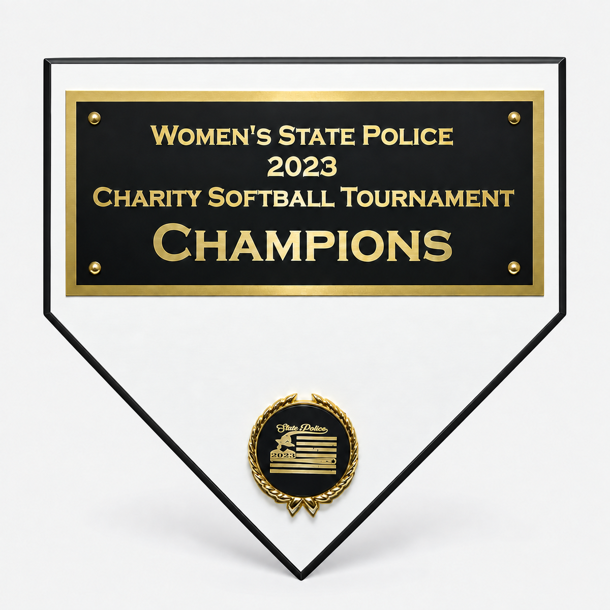 Home Plate Plaque with Plate