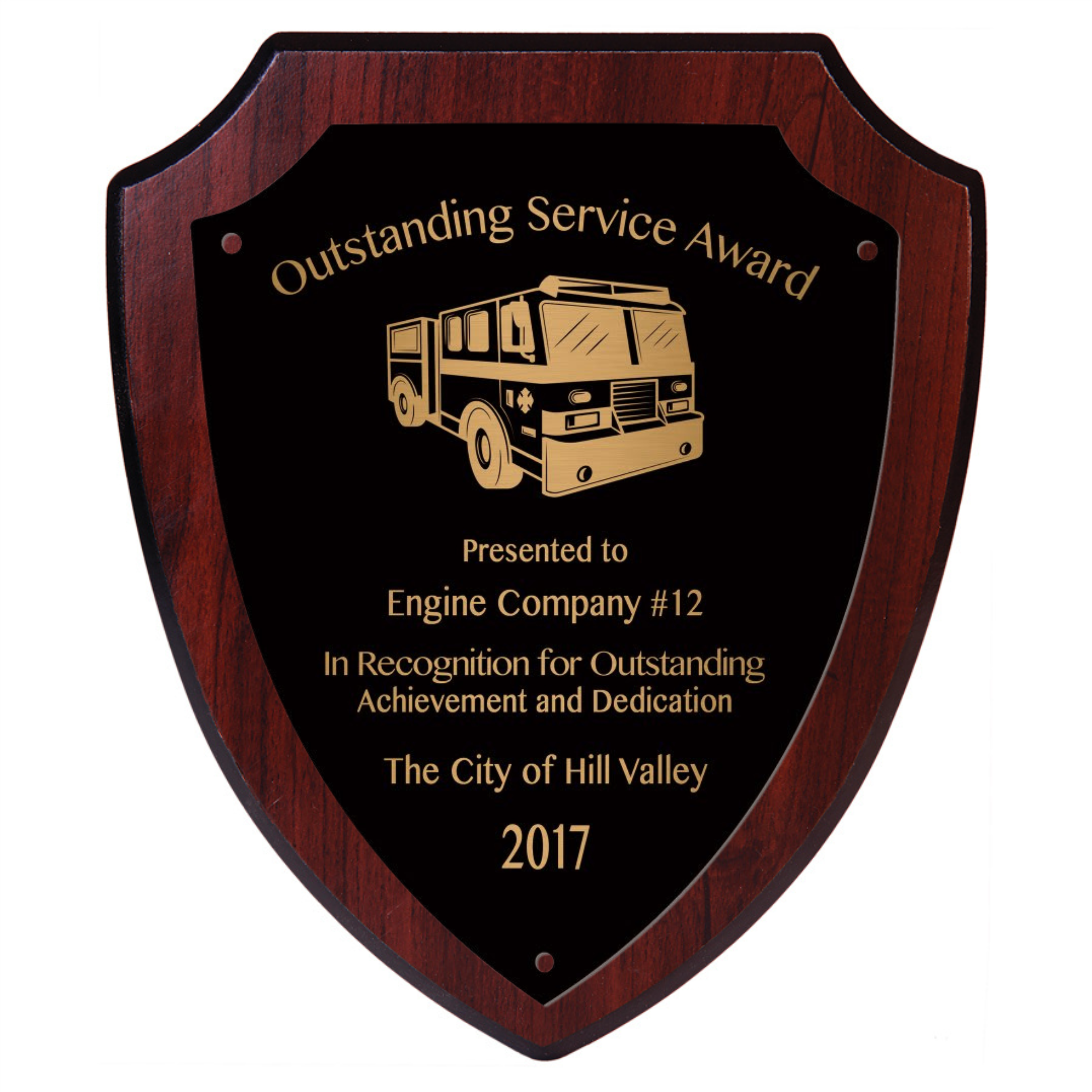 Shield Plaque Award with Plate